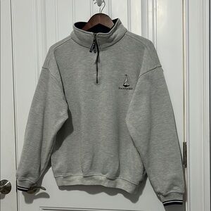Men's Gray Coastal Quarter-Zip Sweater